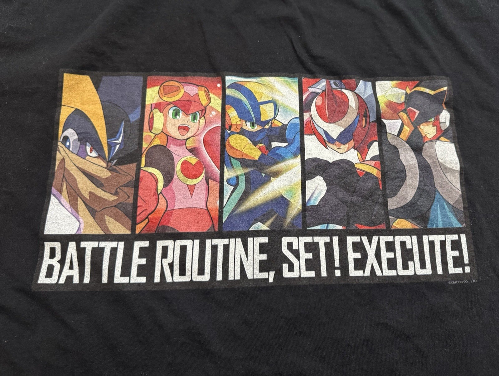 Mega Man Battle Routine Shirt Mens 2XL Video Game Tee Capcom Black Short Sleeve gallery