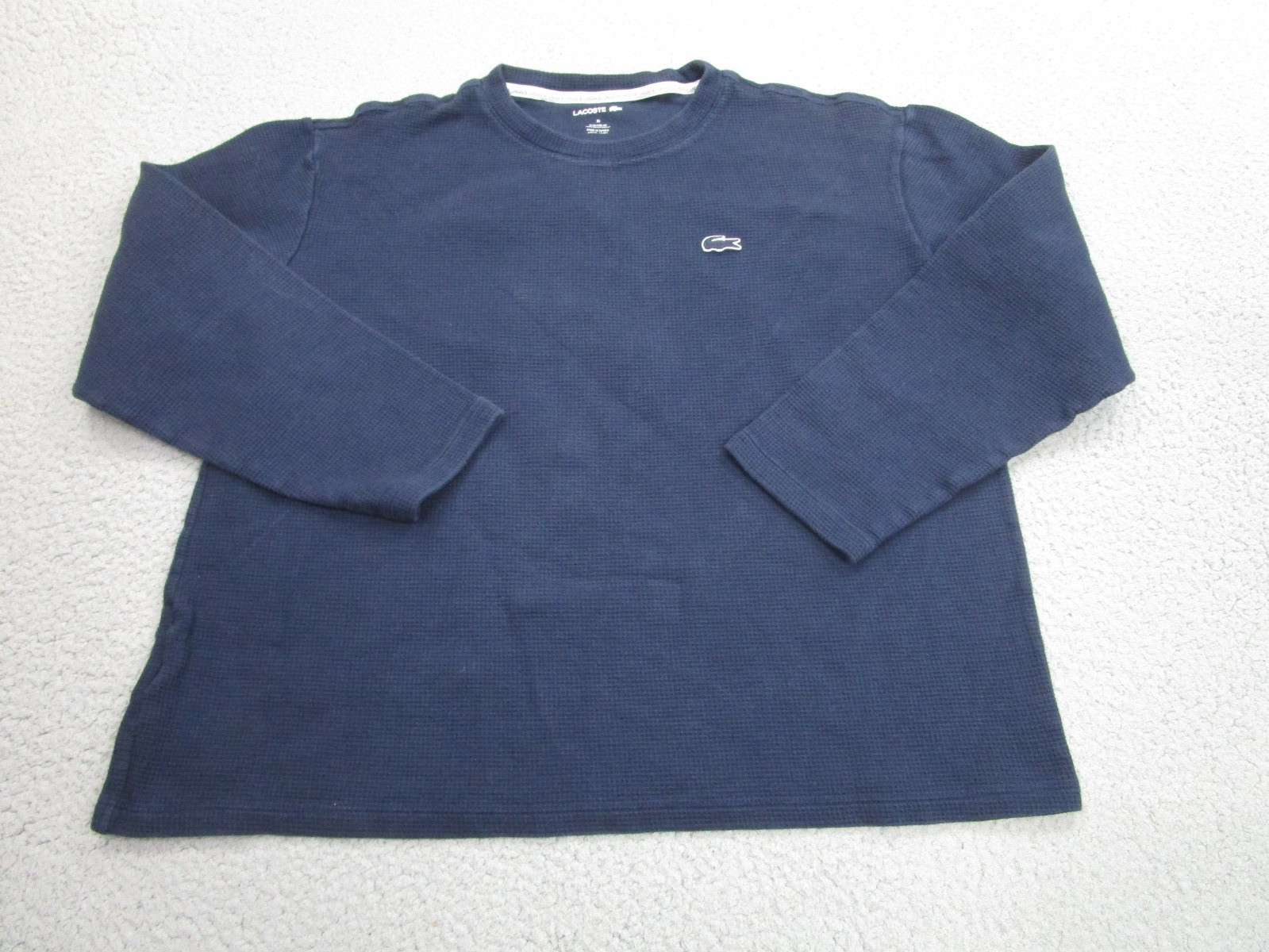 Lacoste Sleepwear Shirt XL Thermal Top Waffle Knit boxy crop high waist short