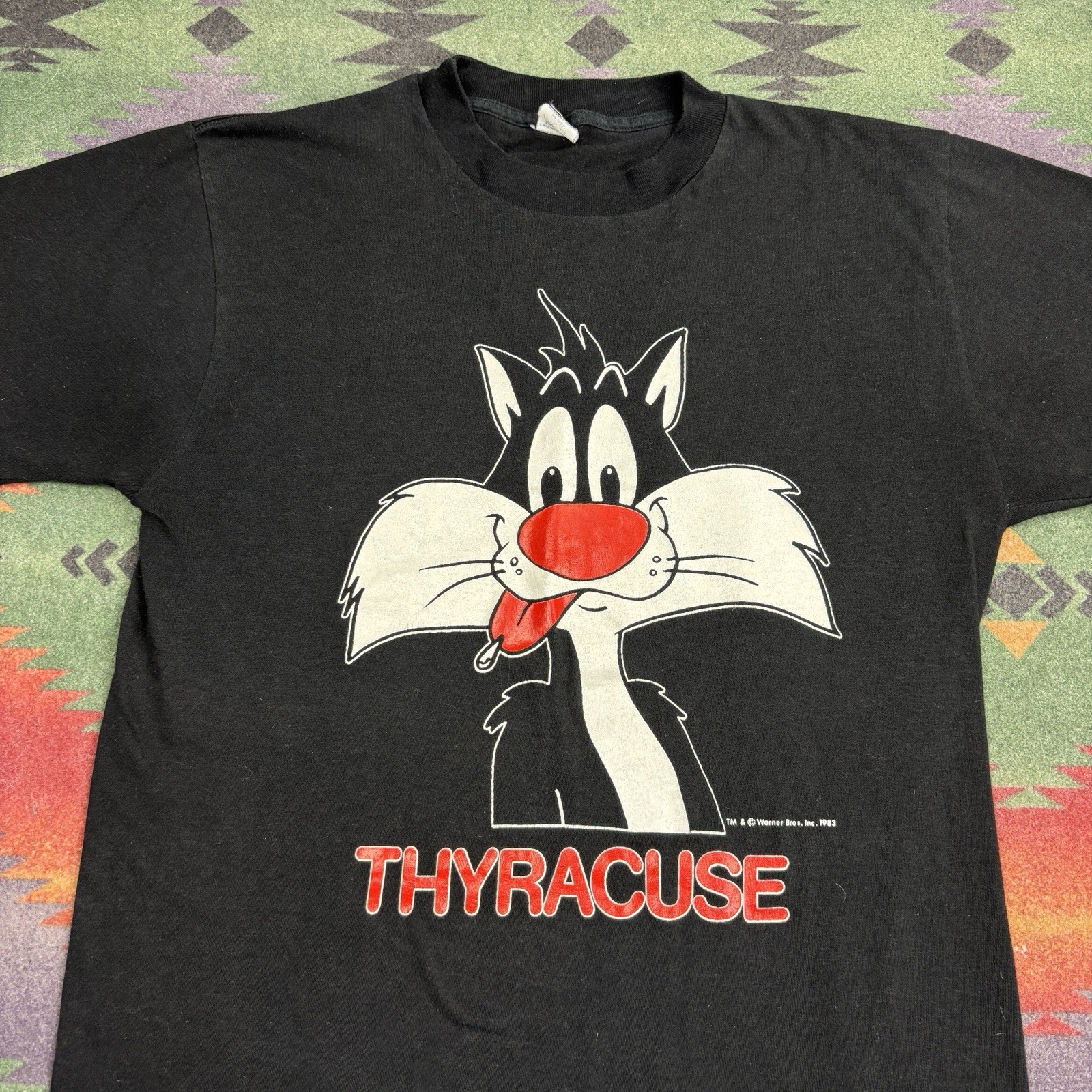 Vintage 80s Syracuse University Sylvester Cat T-Shirt Men’s Large Looney Tunes gallery