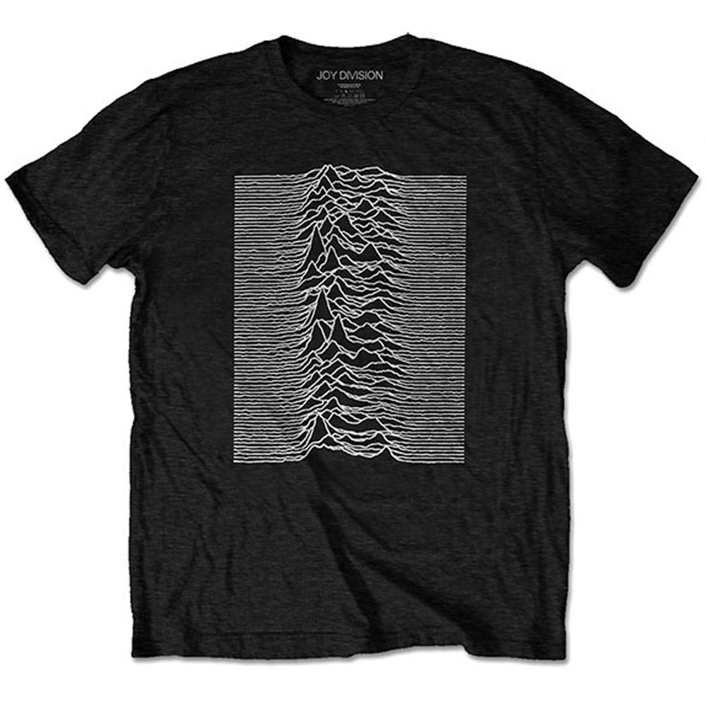 Men's Joy Division Unknown Pleasures (Back Print) Slim Fit T-shirt Medium Black gallery