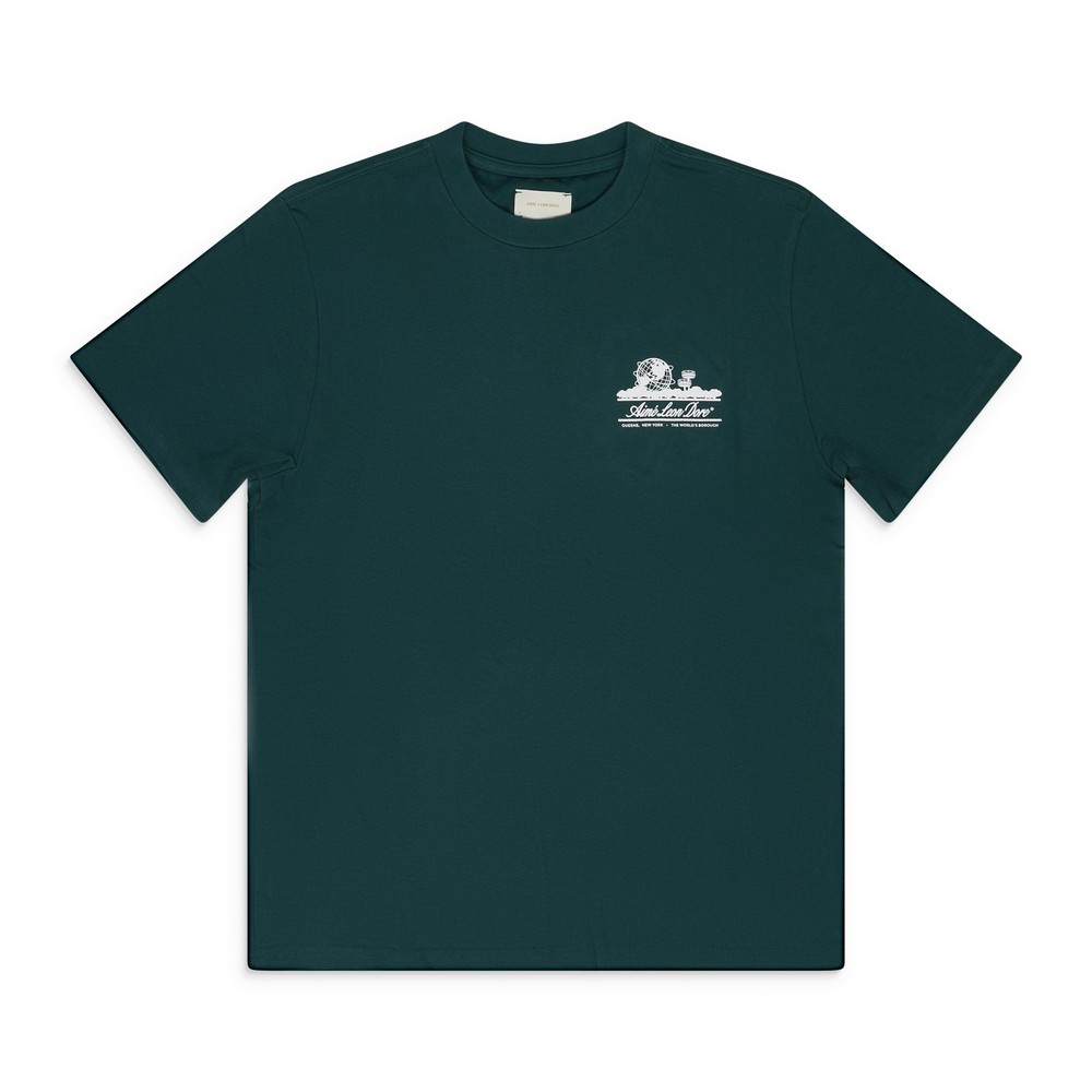 AIME LEON DORE Botanical Green Unisphere Tee SIZE L $85