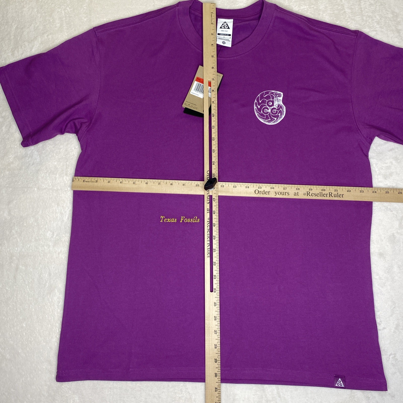 nike acg dri fit shirt Men’s Large Purple Texas Fossils New HV1296-505 Tee T gallery