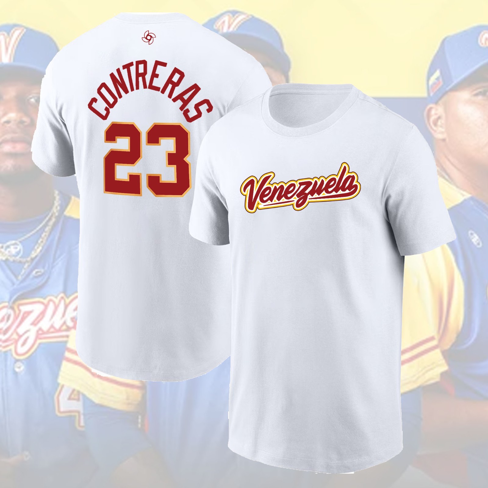 SALE! William Contreras #23 Venezuela 2026 World Baseball Classic Name & Number gallery