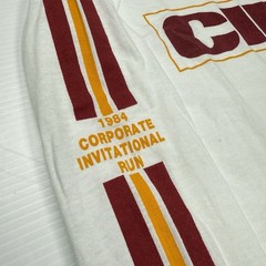 Vtg 1984 Corporate Invitational Run Mens Long Sleeve T-Shirt M White USA NYC