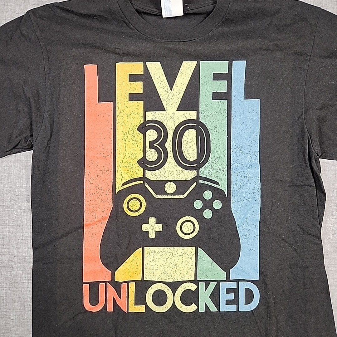 Level 30 Unlocked T Shirt Size M 30th Birthday Gamer Shirt gallery