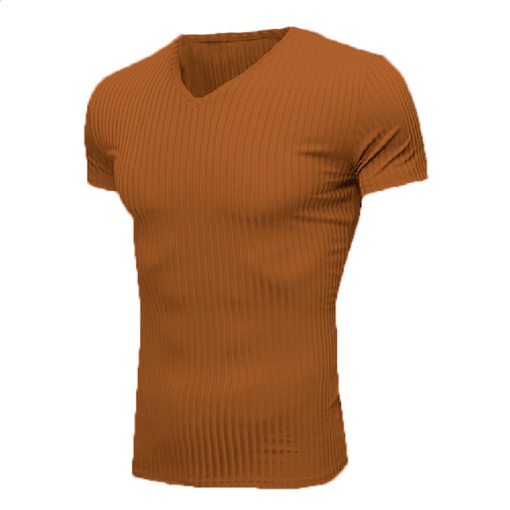 For Gym Training Men V Neck T Shirt Casual Wear Style Polyester Fiber Fabric gallery