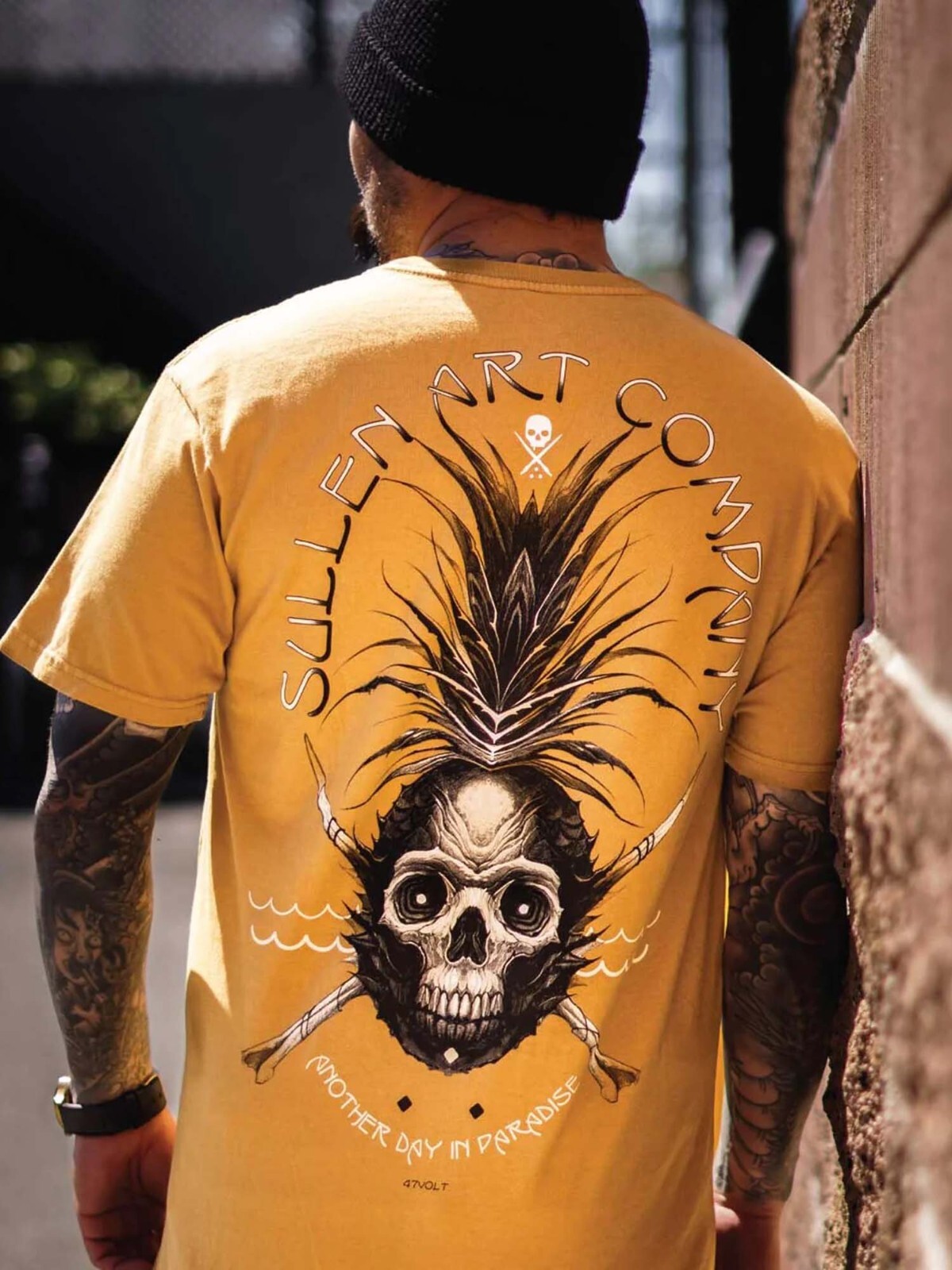 Sullen Men's Sweet Death Short Sleeve Premium T-shirt Pineapple Skull Tattoo Tee gallery
