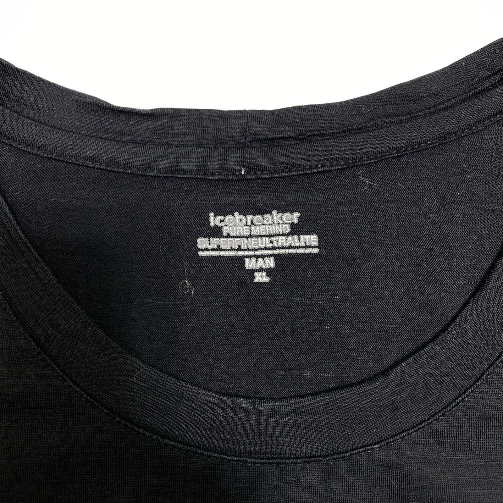 Icebreaker Mens XL Black Pure Merino Superfine Ultralite Wool T-Shirt Outdoor gallery