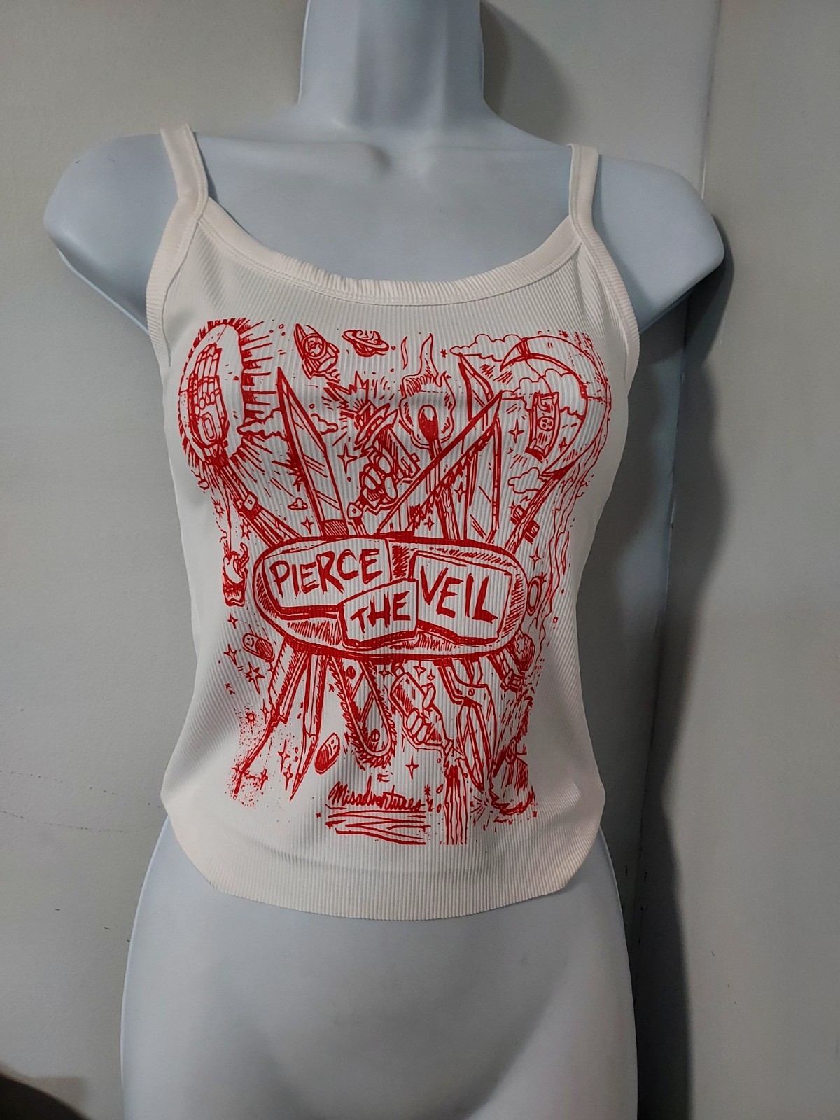 Pierce the Veil misadventures tank top pierce the veil Crop Top Ptv Shirt Xs_3xl