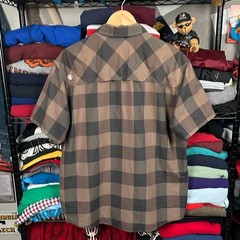Howler Bros Tidepool Tech Green Plaid Vented Button Down Shirt Large