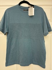 Reverse Threads Men’s Short Sleeve Tee Small Tan Colorblock Waffle Knit NWT