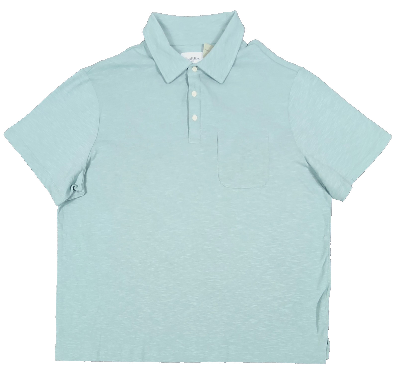 Men's Polo Shirt Short Sleeve with "Pocket" Size Medium Teal Green Goodfellow gallery