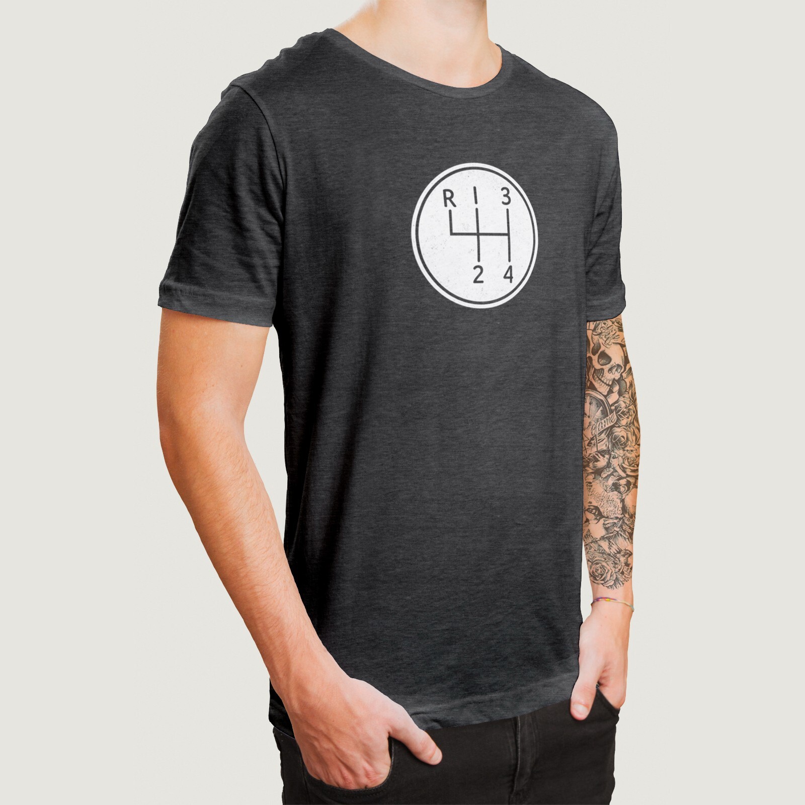 4 Speed Shifter T-Shirt, Automotive Graphic Tee, Stick Shift, Manual, H-Pattern gallery