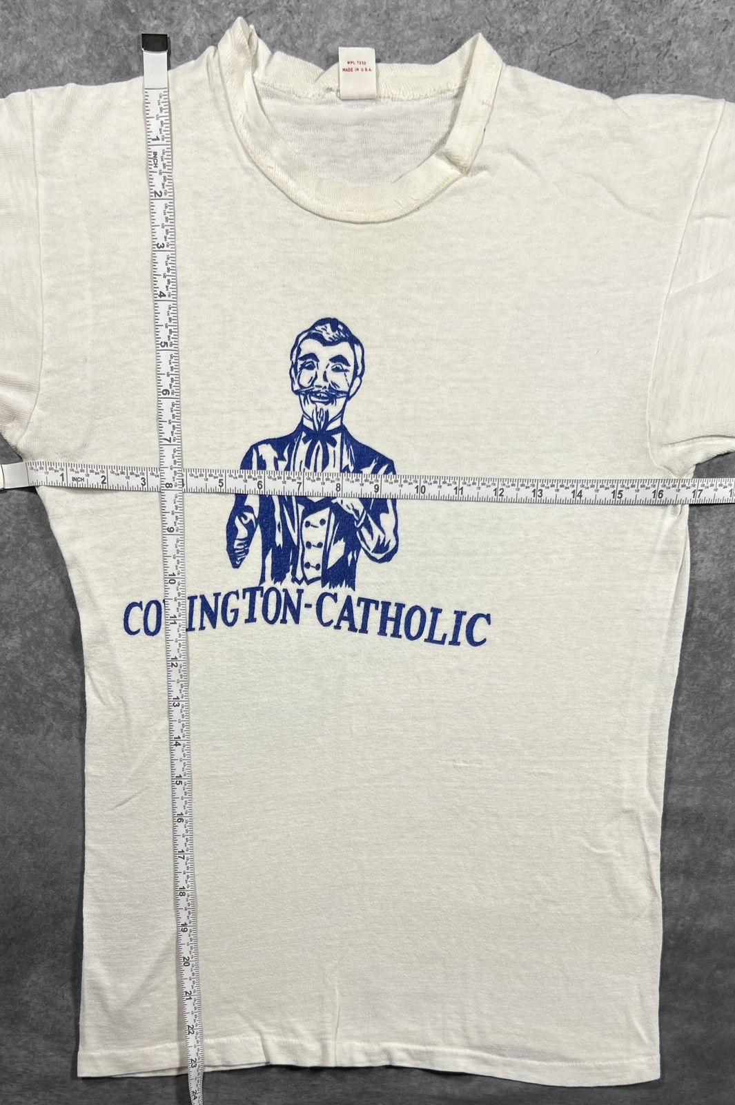Vintage 50s Russell Southern co Covington Catholic T-Shirt Size M Rare gallery
