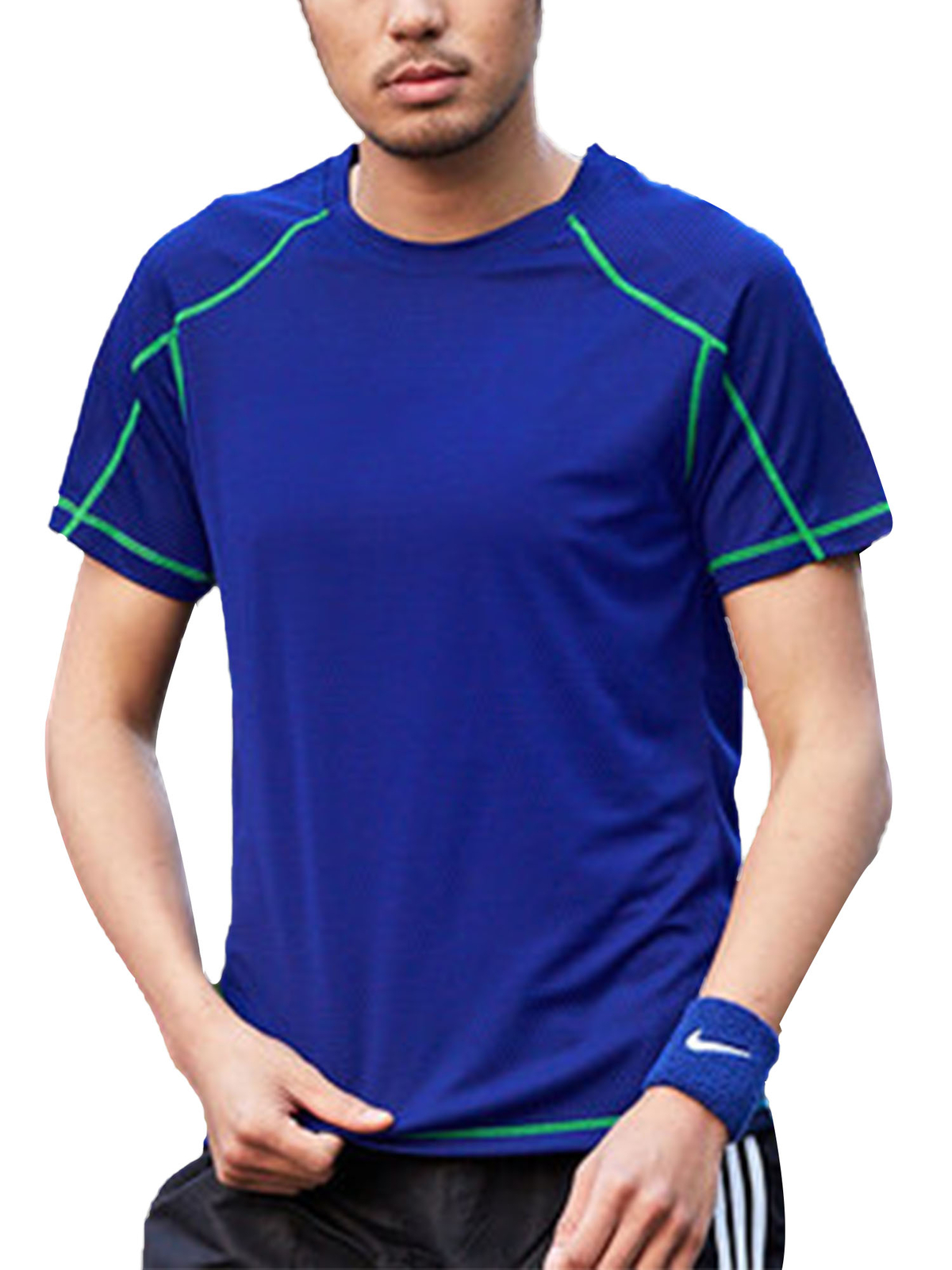 Men Swim Shirt Short Sleeve Uv Shirt Athletic Quick Dry Tshirt Tee New gallery