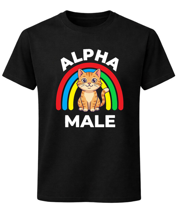 Alpha Male T-Shirt Cute Cat Unisex Top Kitten Gay Pride Proud Gift Tee gallery