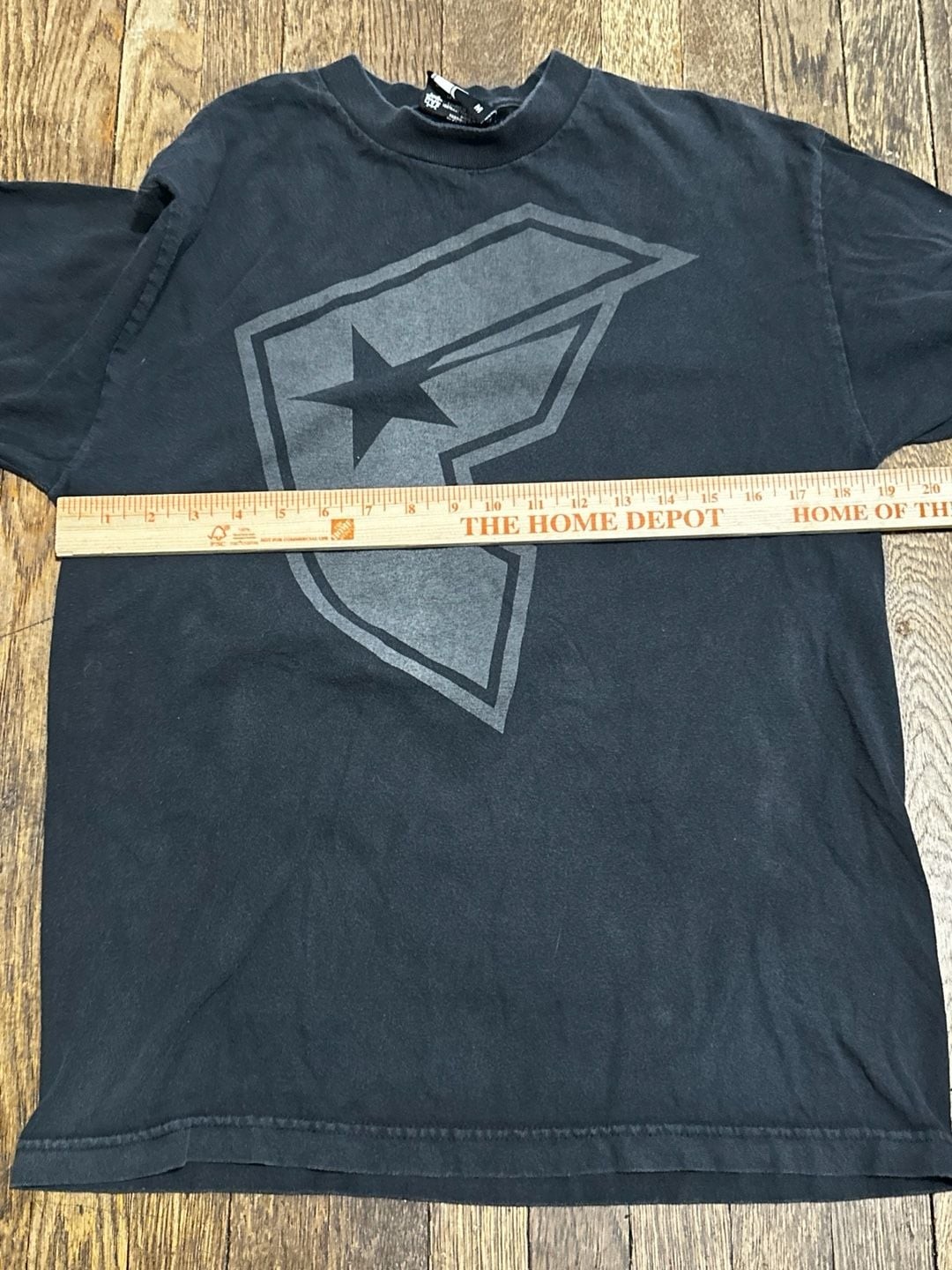 VINTAGE Famous Stars & Straps Center Logo Punk Faded Black LongSleeve 90s Grunge gallery
