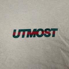 Utmost Co “Gucci” Solid Logo T-Shirt Men’s Large Tan Streetwear Skate