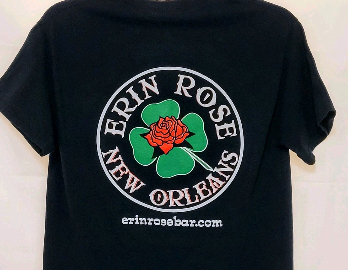 Erin Rose Bar Double Sided Graphic Black Short Sleeve T Shirt Sz S New Orleans gallery