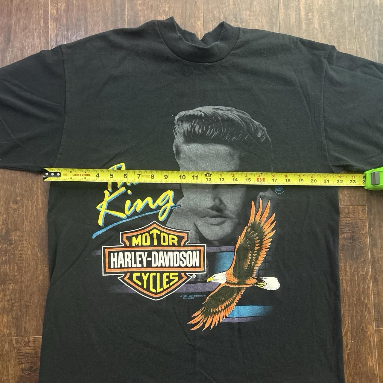 Grail VTG 90's 1991 Elvis Presley Harley Davidson single-stitch USA T-shirt XL gallery