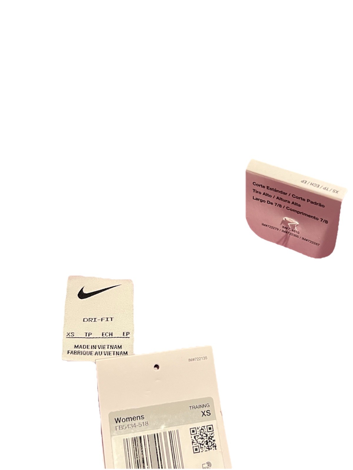 -NEW- Nike Women’s XS Plain Pink Sweatpants FB5434-518 Dri-Fit High Waist gallery