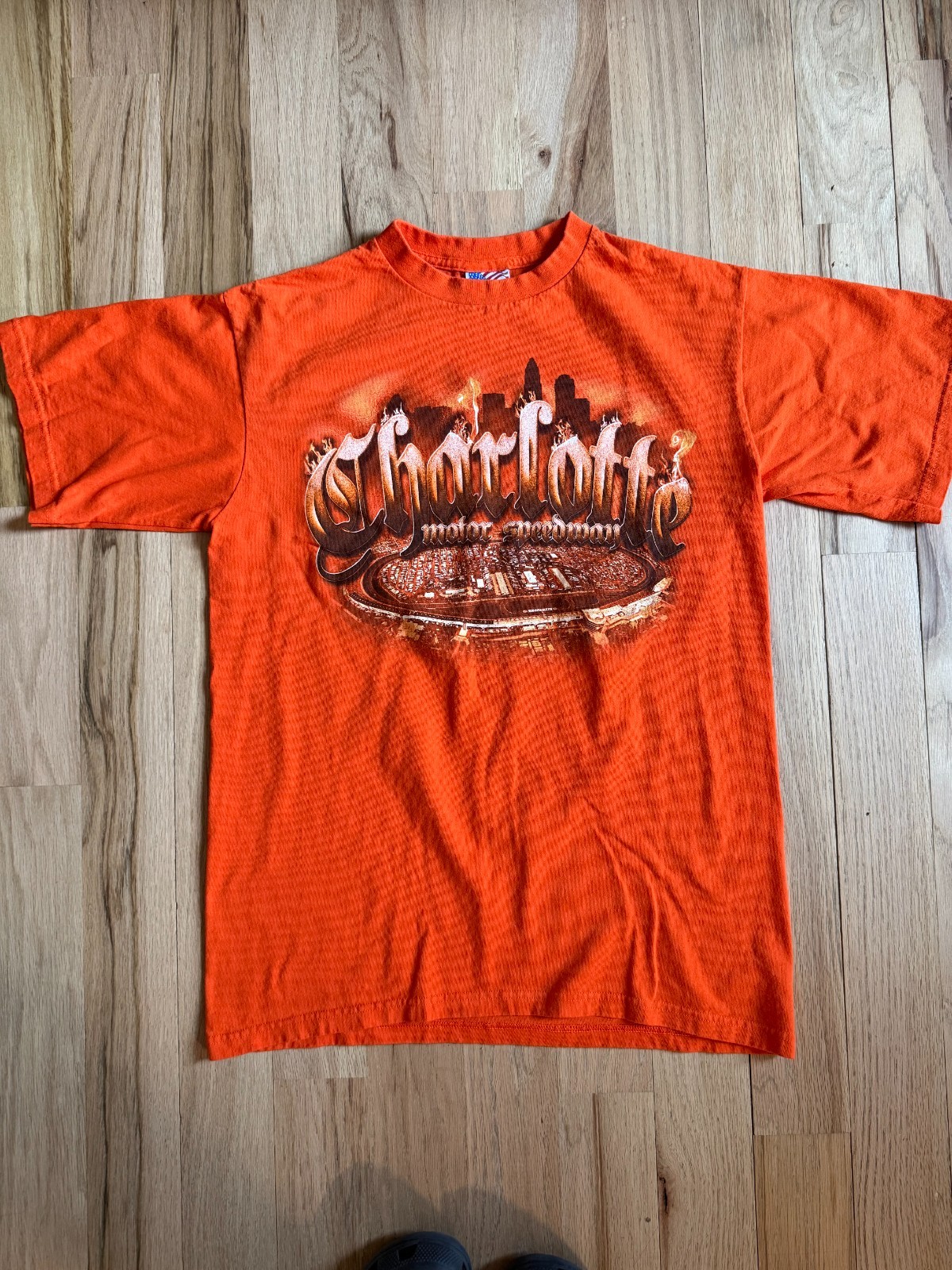 Charlotte Motor Speedway Graphic T-Shirt Size M Made in USA Cars Racing Y2K gallery