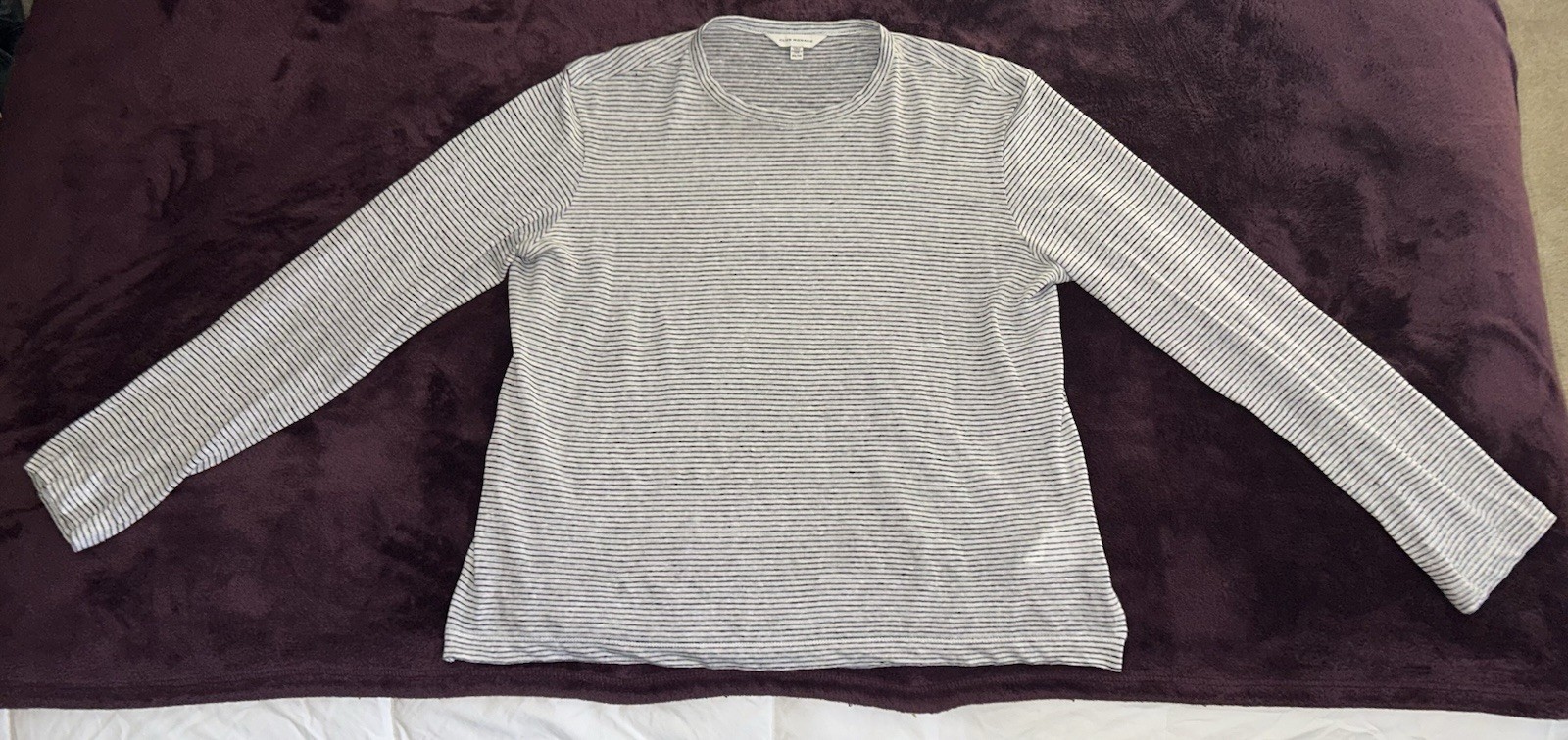 Club Monaco Striped 100% Linen Long Sleeve Shirt-XS-NWOT-Unworn-Perfect-MSRP$110 gallery