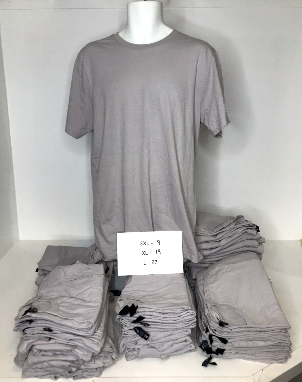 The Concert Tee T-Shirts District DT5000 Silver/Grey ~ L - XL - 3XL ~Lot/55 ~NEW gallery