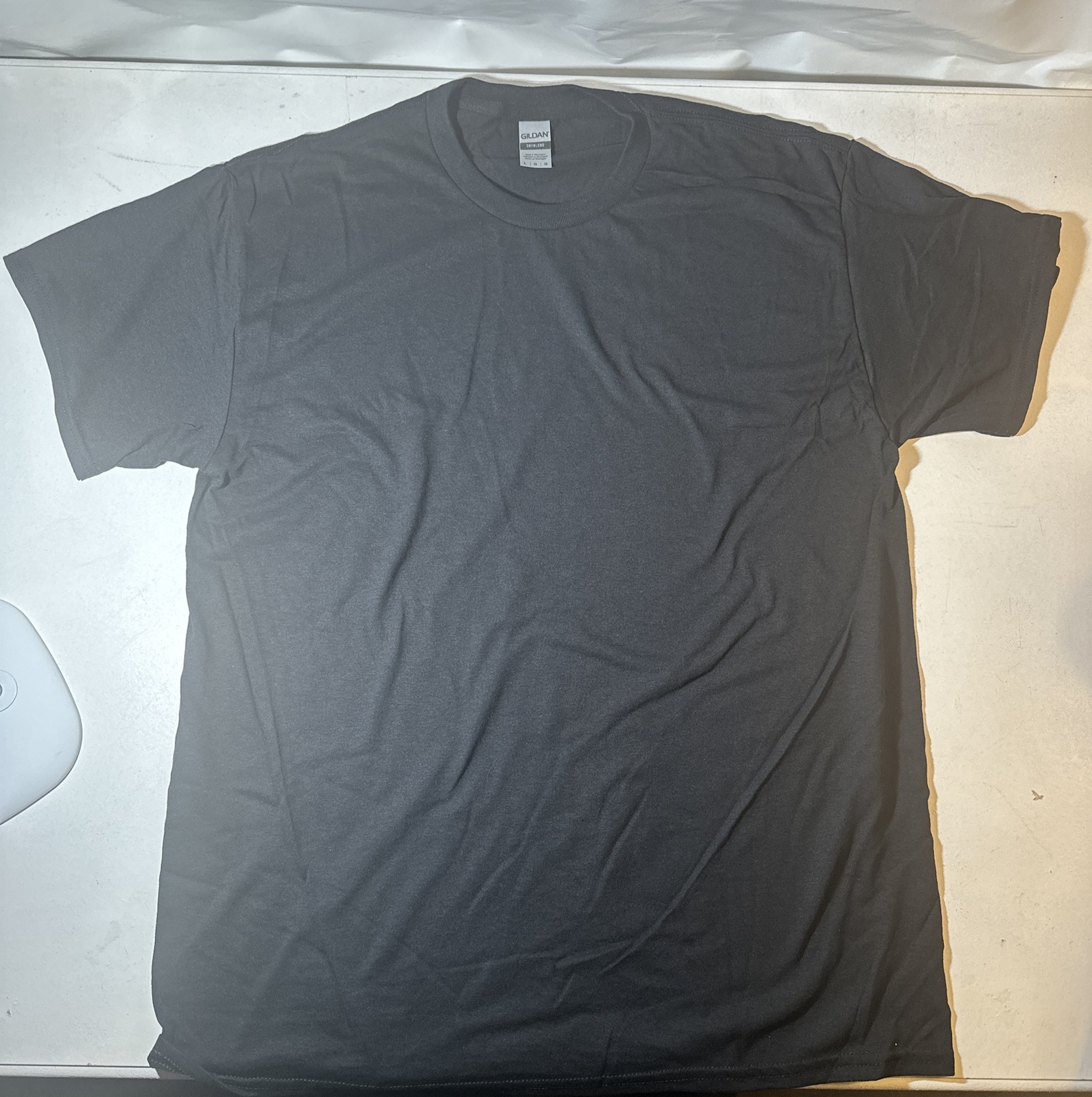 Gildan Adult T-Shirts 5-Pack DryBlend 50/50 cotton/polyester Large Black gallery
