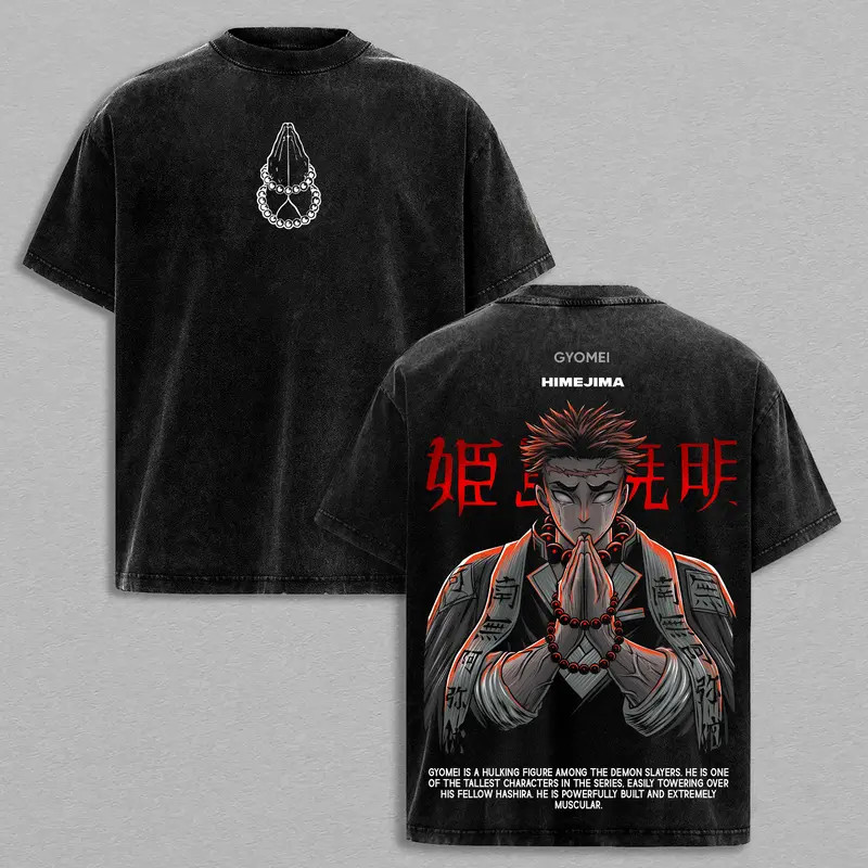 Arcade Anime Gyomei Himejima Demon Slayer Shirt – Anime Double Printed Vintage