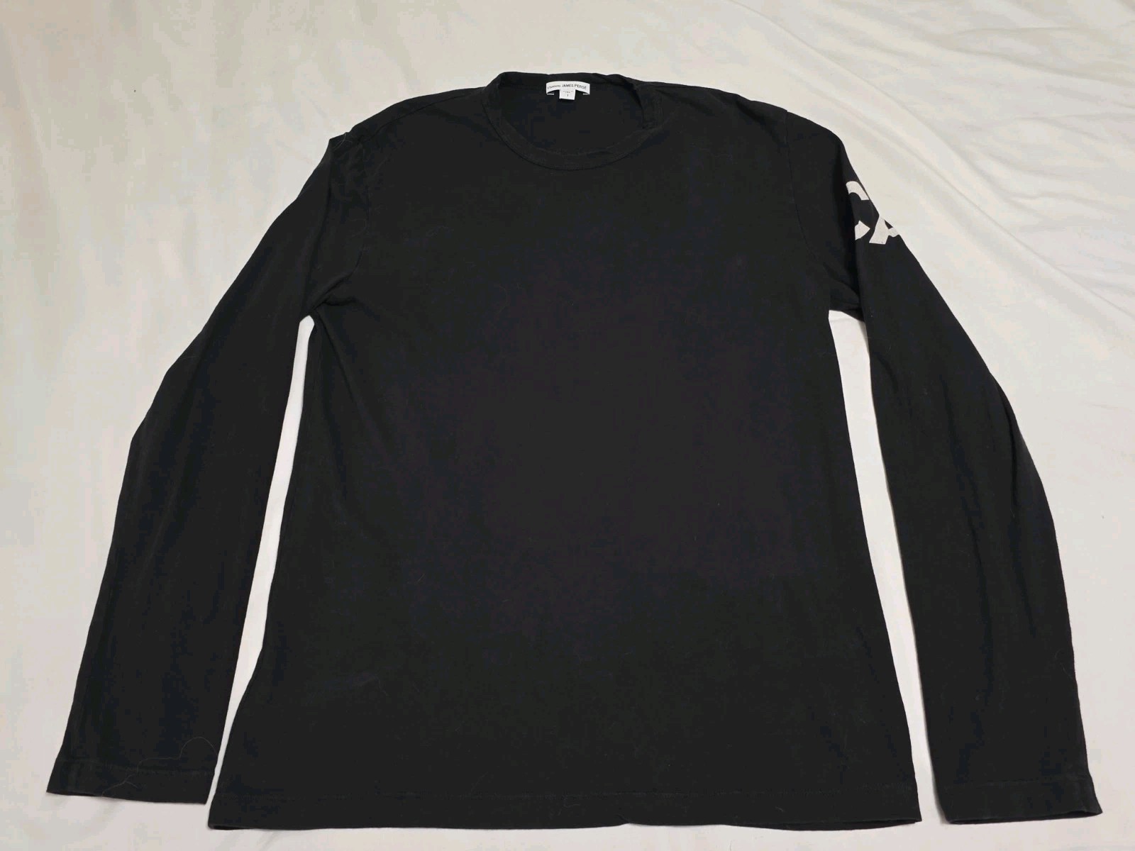 JAMES PERSE Standard Black CA. Republic Logo Long Sleeve Pullover Shirt SZ 1 gallery