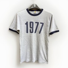 Vintage 90s Ash T Shirt Medium 1977 Tour Ringer Underworld Indie Britpop Band