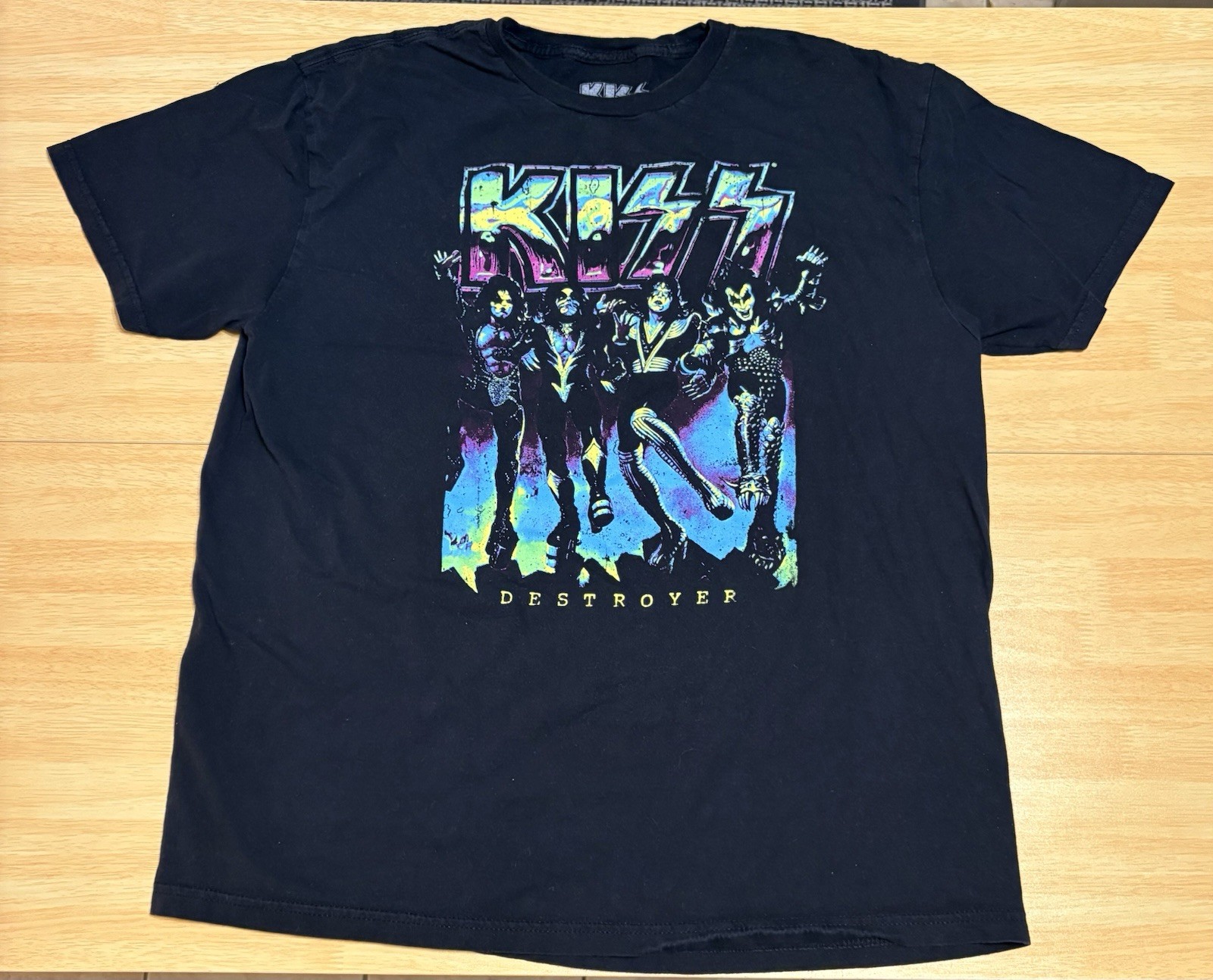KISS Shirt Mens XL Cover Artwork Destroyer Album Cotton