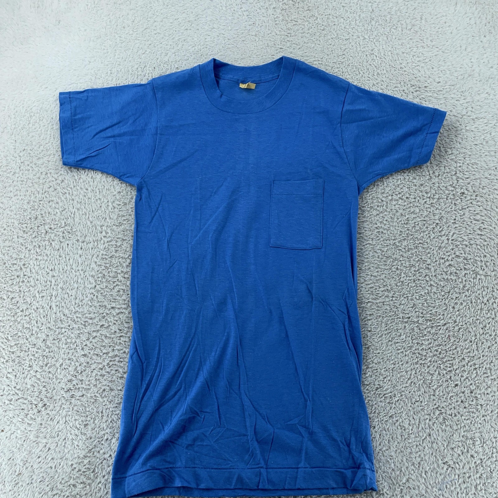 Vintage Sears Shirt Mens 2XS TALL Blue Work 'N Leisure Pocket Single Stitch Tee gallery