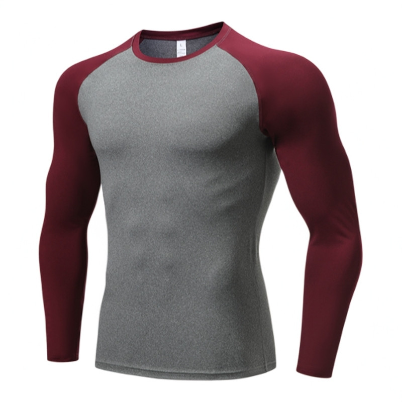 4 Colors Athletic Long Sleeve Compression Shirts Dry Fit Sports Gym Shirts gallery