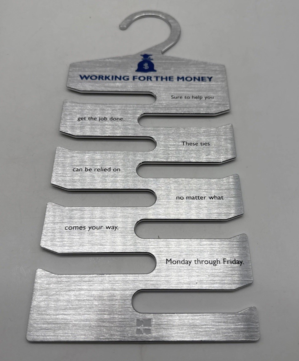 Fathers Day (4) Tie Hanger Organizers Labeled Humorous Metal Multiple Tie Hanger gallery
