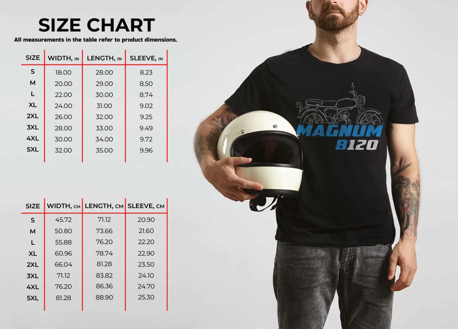 Suzuki B120 Magnum 1966 - Motorcycle T-Shirt for Riders gallery
