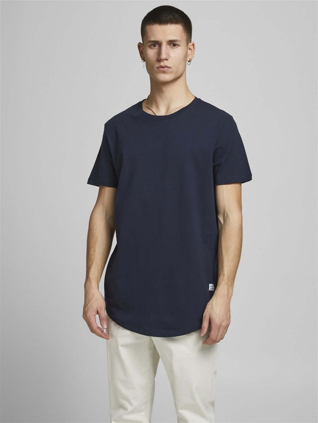 Jack & Jones 5 Pack JJENOA 100% Cotton Crew Neck T-Shirts - White/Navy/Black/Oli gallery