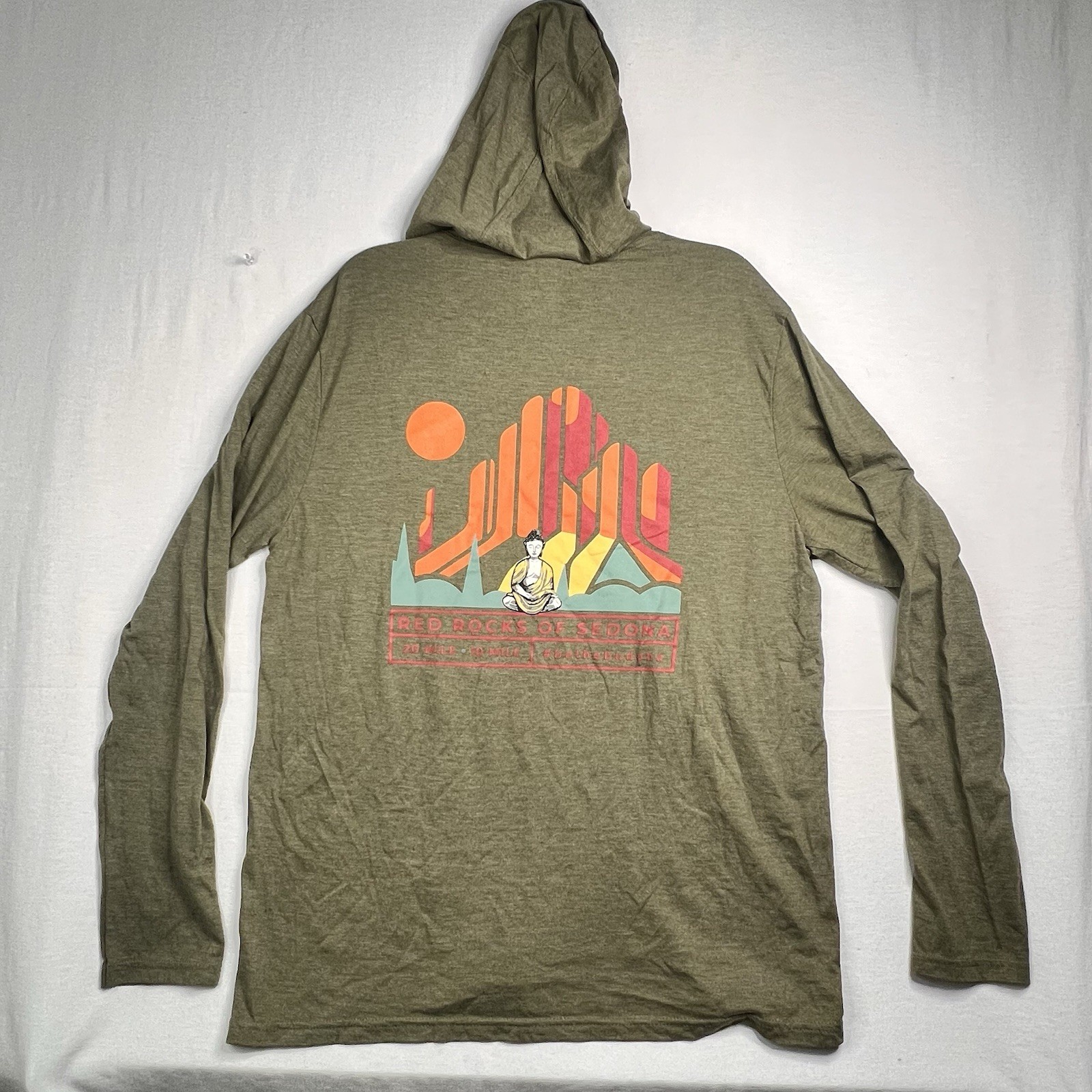 Red Rocks Of Sedona District Perfect Tri Long Sleeve Hoodie Sz Large W/Beanie gallery