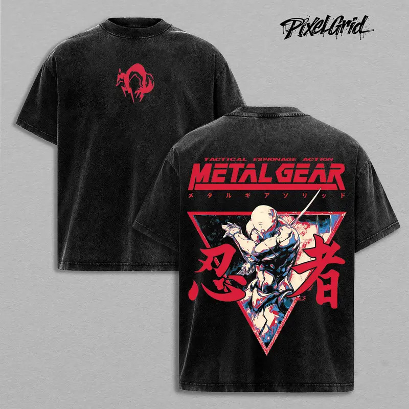 Metal Gear Solid Tactical Solid Snake Graphic Tee Streetwear T-Shirt gallery