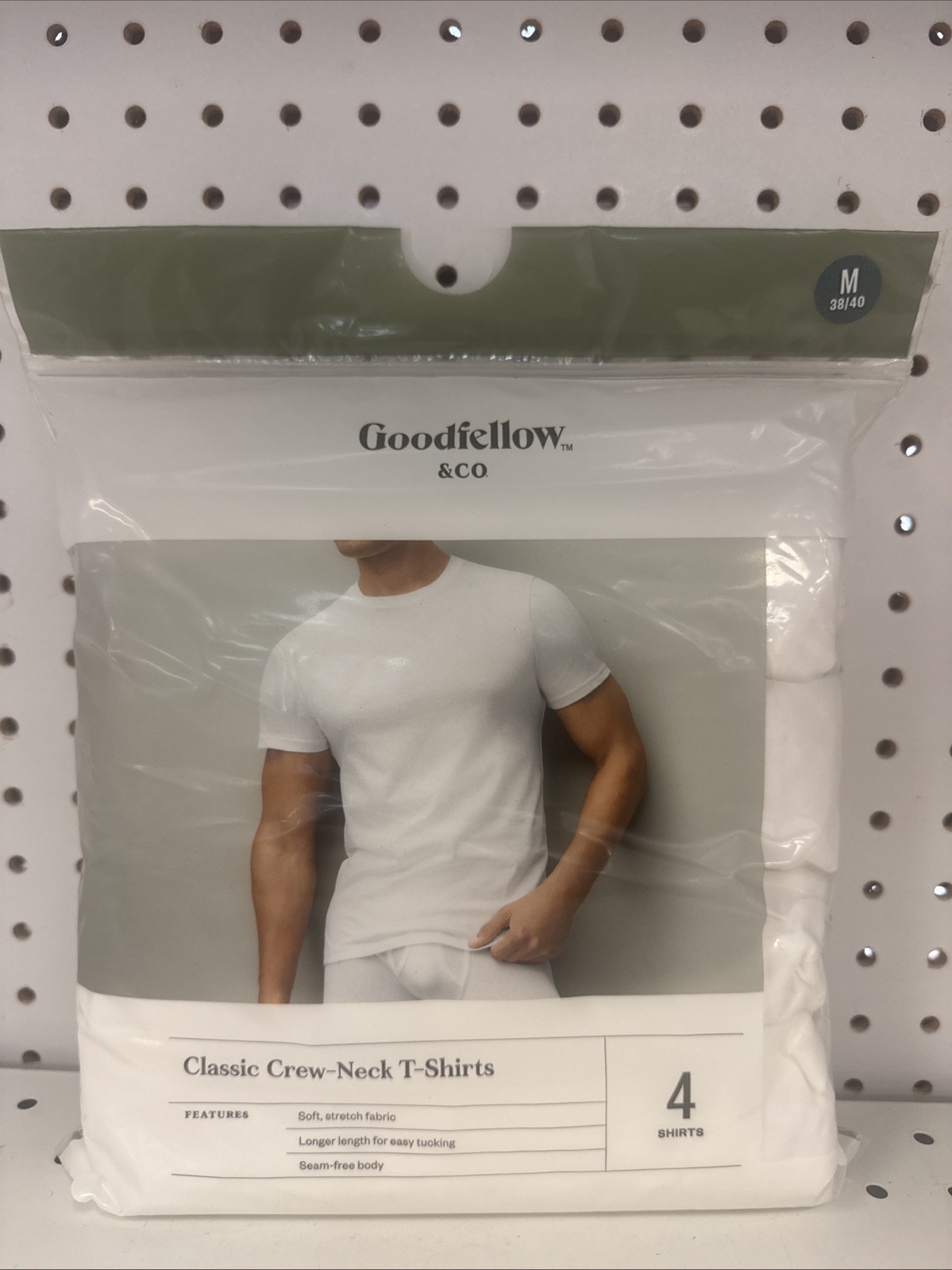 Good Fellow White Classic Basic Crew Neck Short Sleeve T Shirts Mens Size Medium gallery
