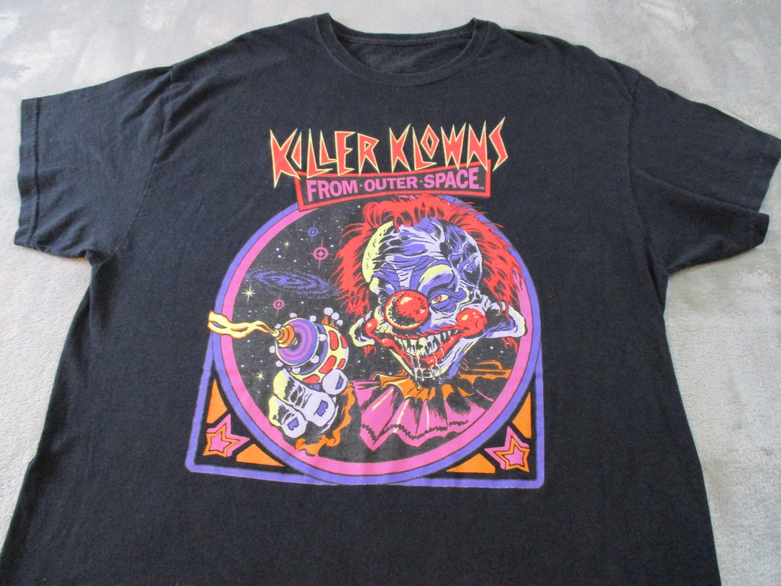 Killer Klowns From Outer Space Shirt Mens XL Black Goodie Two Sleeves Horror
