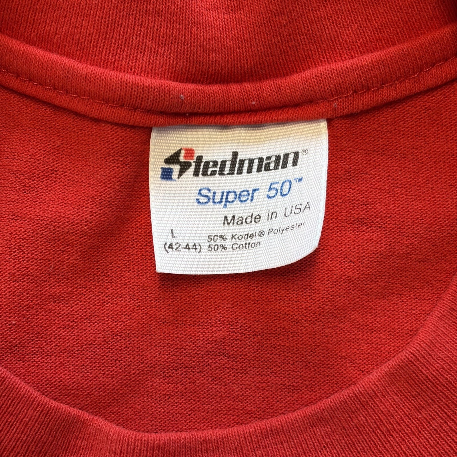 Vintage Stedman Happy Hooker Bait & Tackle Shirt Mens Large Red Fishing 80s gallery