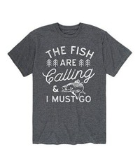 $33 Instant Message Men’s ‘Fish Are Calling I Must Go’ Tee Size Medium NWOT