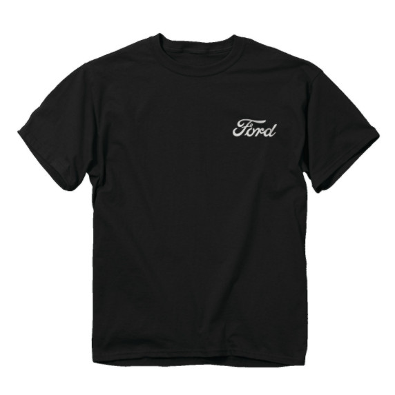 Ford F-150 Pickup Truck American Flag & "Let Freedom Roll" Script Black T-Shirt gallery
