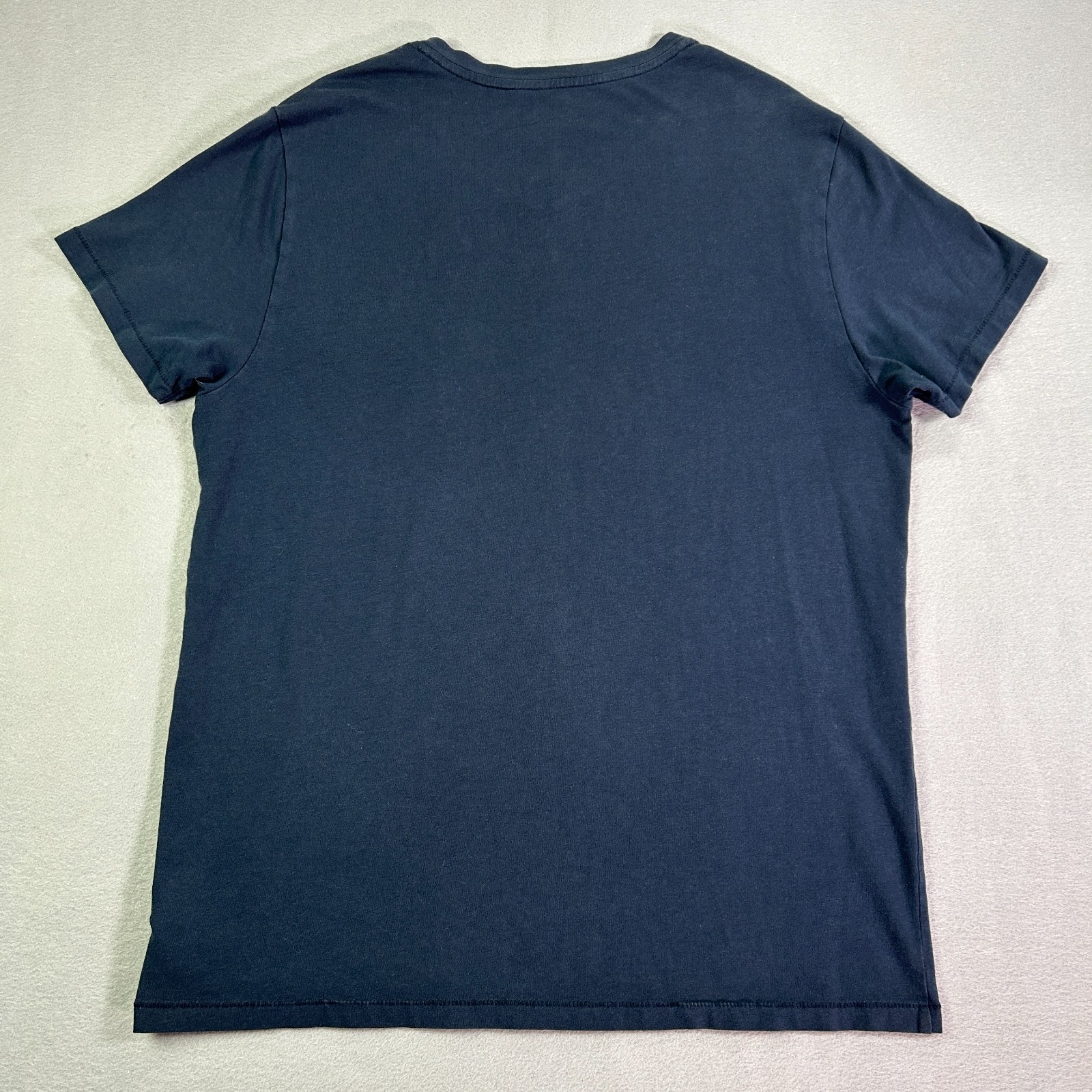 William Rast Men's T-shirt Large Navy Blue Short Sleeve V-neck Modal Tri Blend gallery