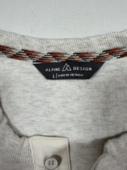 Alpine Design Shirt Mens Large Gray Long Sleeve Henley Tee Herringbone Knit