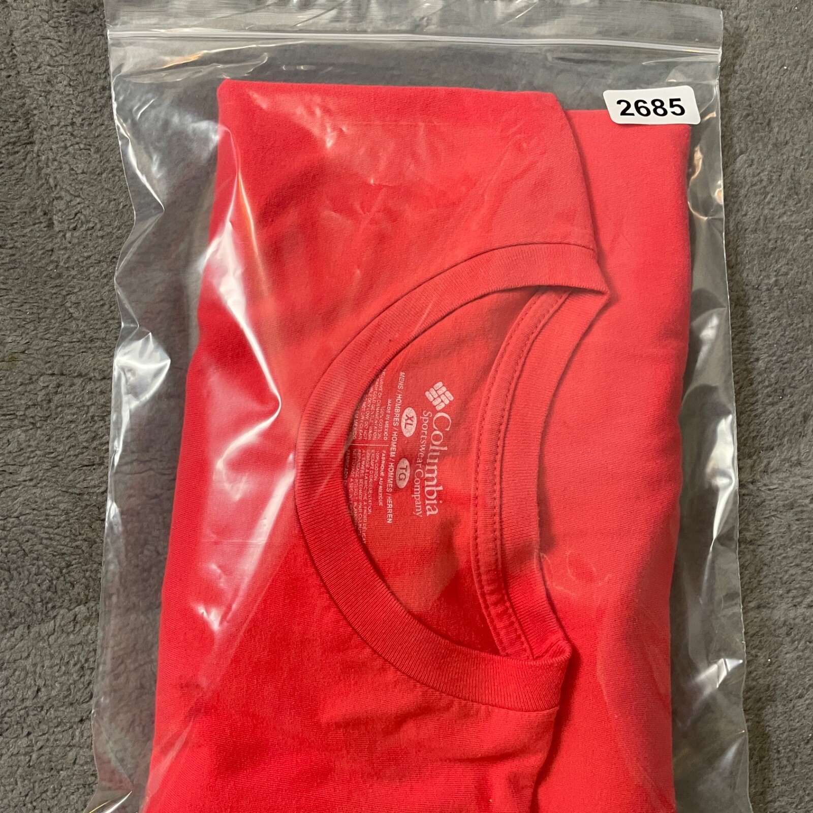 Columbia TShirt Mens XL Coral Pink Spellout Text Short Sleeve Round Neck gallery
