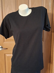 Hanes Comfort Blend Black Tee Crew Neck Short Sleeves Size M
