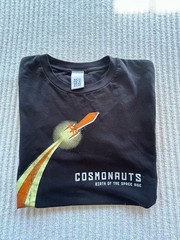 Cosmonaut Space Race Science Museum London Black Graphic T Shirt Size Unisex XS